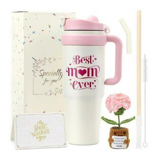 Gifts for MOM 16 Oz Tumbler and Crochet Sunflower (Mom 1)